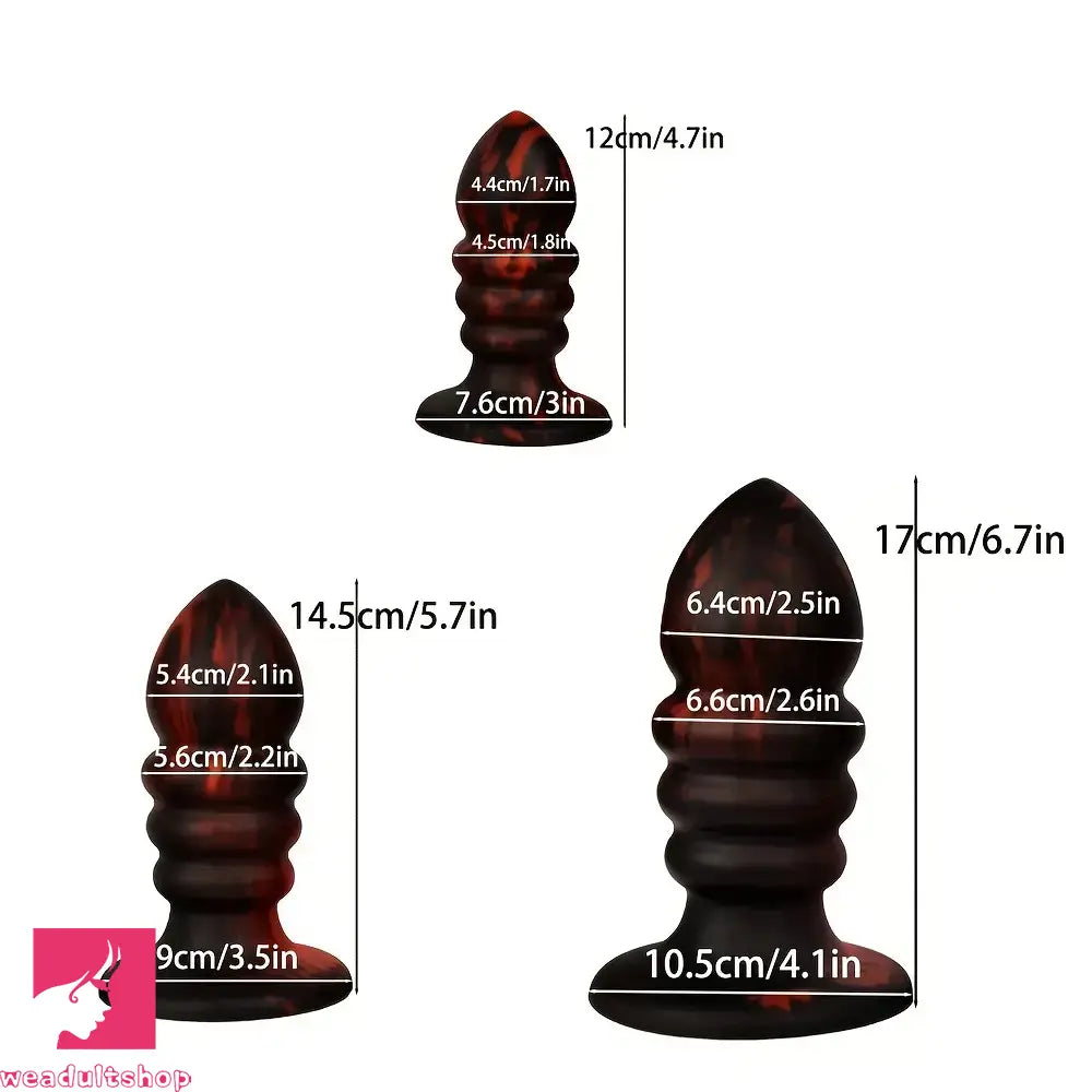 4.7in 5.7in 6.7in Anal Plug Silicone Self-Lubricating Dildo Sex Toy For Sex