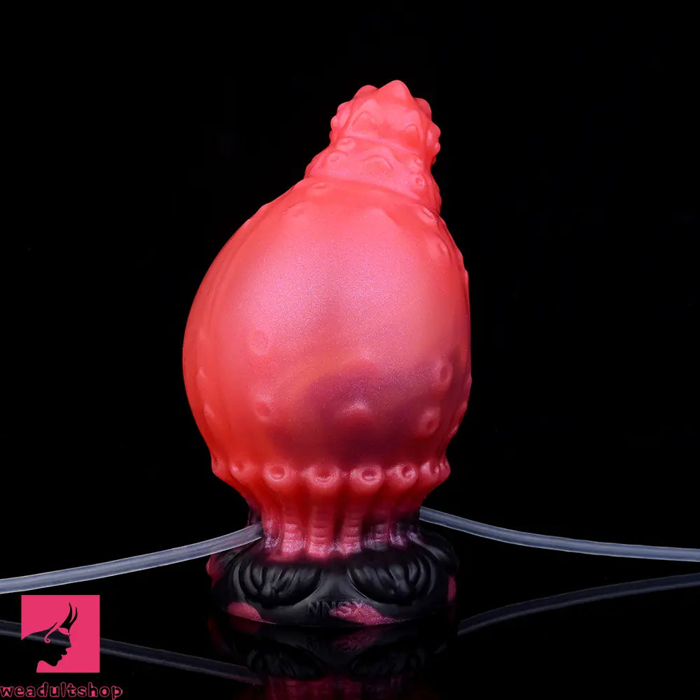5.83in Fantasy Odd Silicone Soft Inflatable Spraying Water Dildo Butt Plug