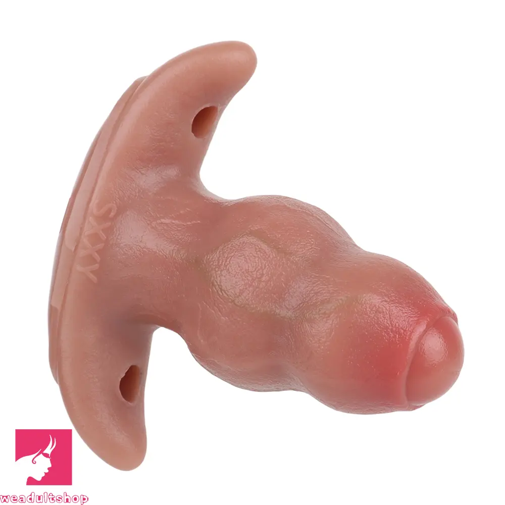 5.24in Male Penis 10 Frequency Vibration Role Play Dildo Cock Tail Butt Plug