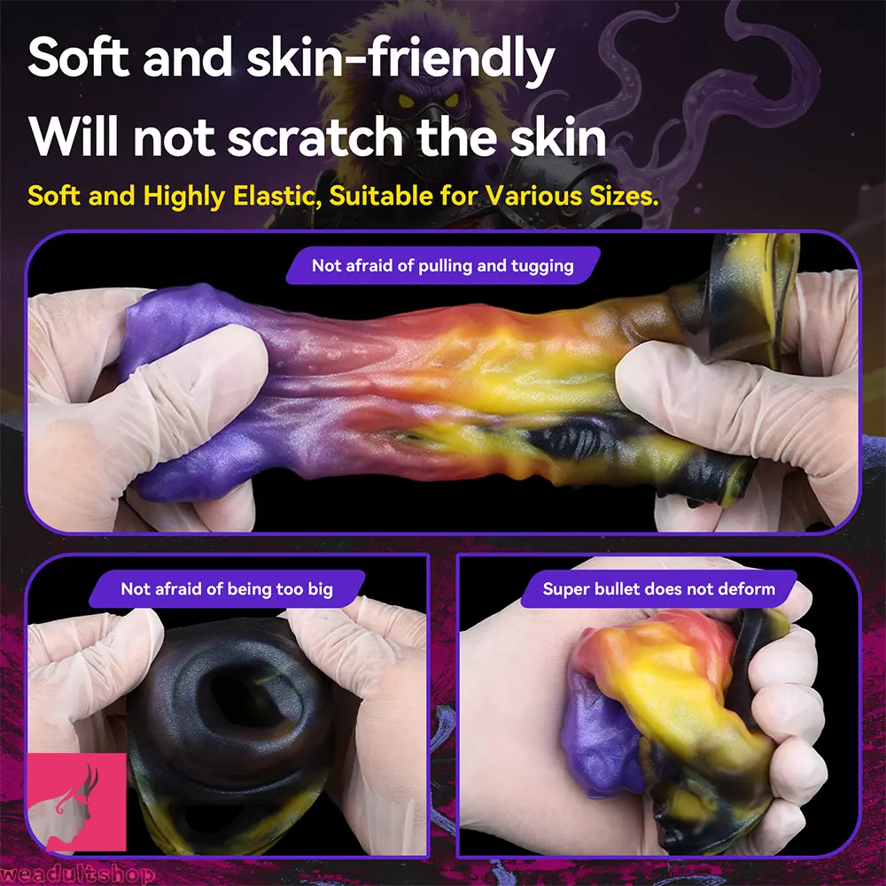 4.96in Ozuros Fantasy Odd Silicone Soft Dildo Sleeve Cock Extender Toy