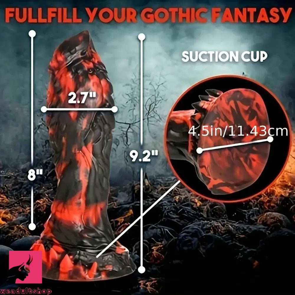 9.2in Liquid Silicone Blend Abnormal Creature Odd Soft Monster Big Dildo