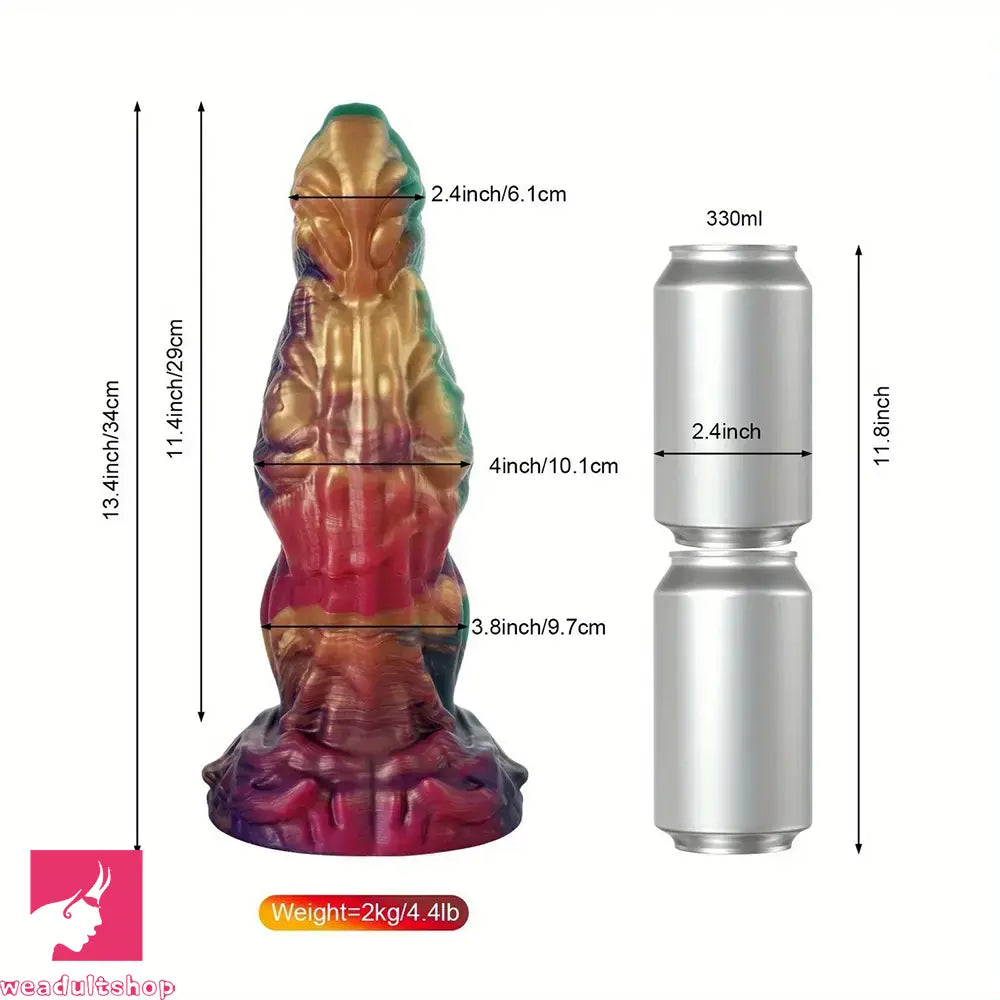 13.4in Anal Soft Monster Huge Long Dildo With Suction Cup G Spot Dildo