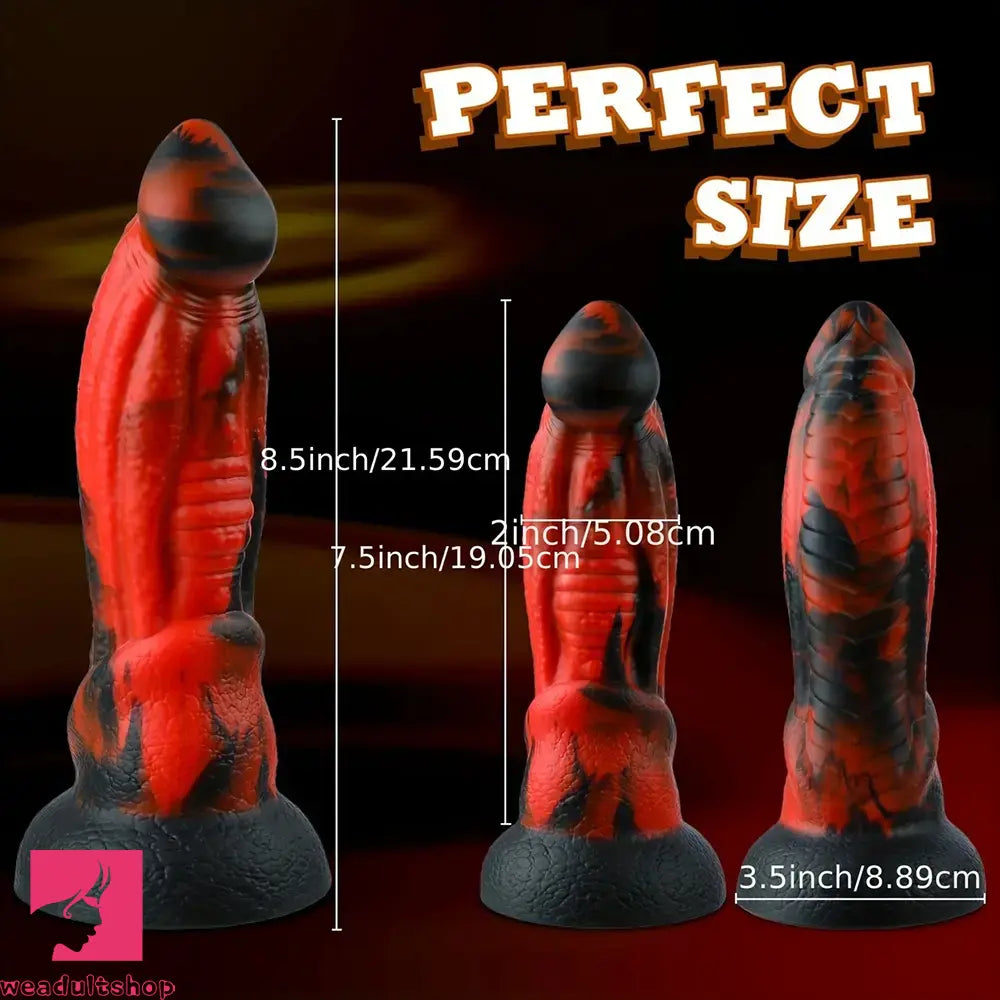 8.5in Monster Snake Silicone Fantasy Thick Dildo Cock Prostate Massager