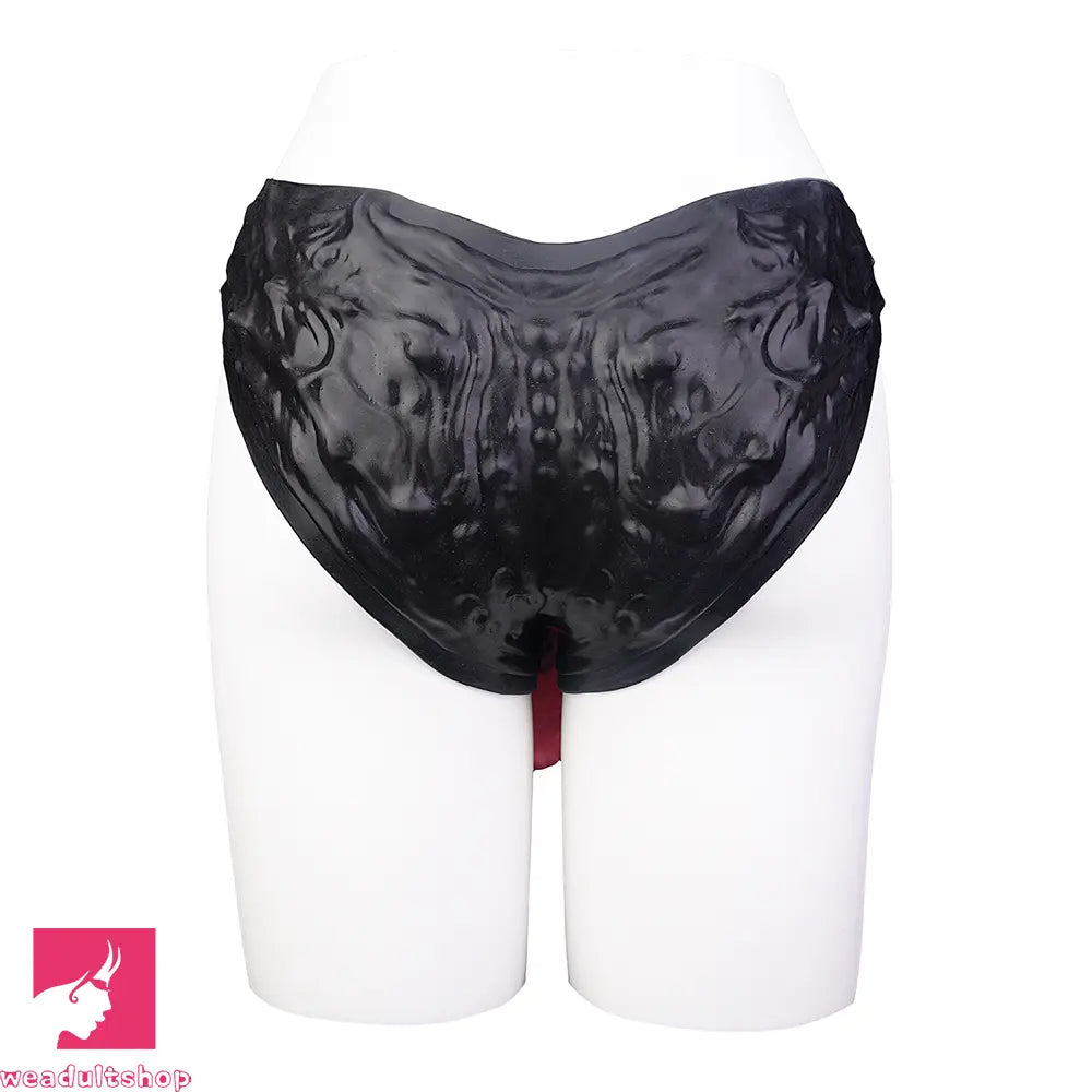 11.02in Horse Cock Hollow Soft Dildo Leather Panty Animal Penis Sheath
