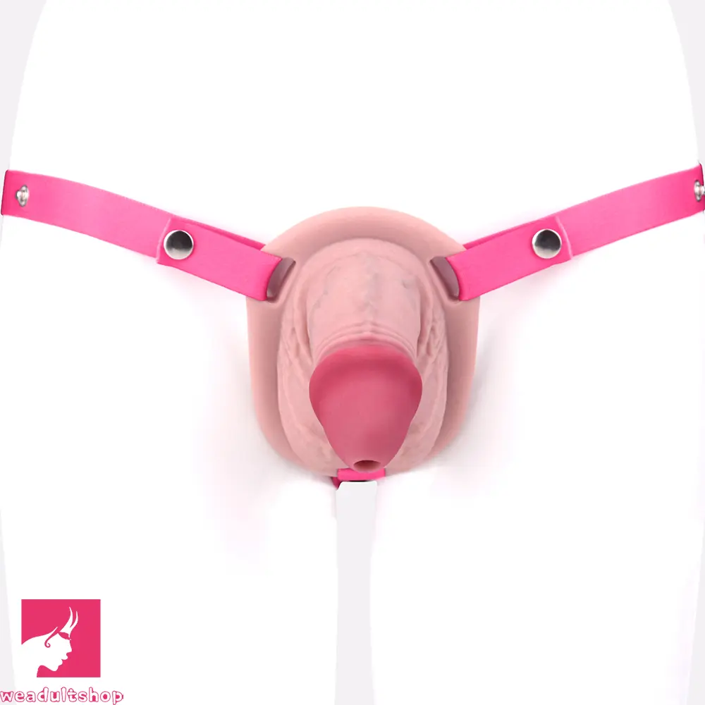 4.33in Real Hollow Chastity Cage Dildo Female Couples Anal Insertor