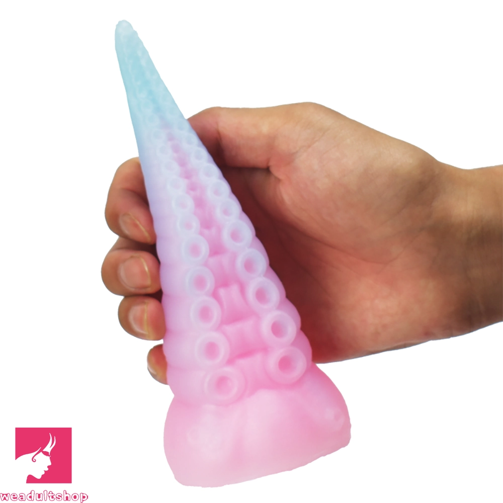 6.49in Luminous Soft Tentacle Octopus Silicone Animal Dildo For Prostate