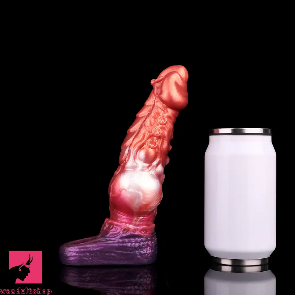 6.85in 8.11in 9.84in Dragon Monster Knot Silicone Dildo For Sleeve Sheath