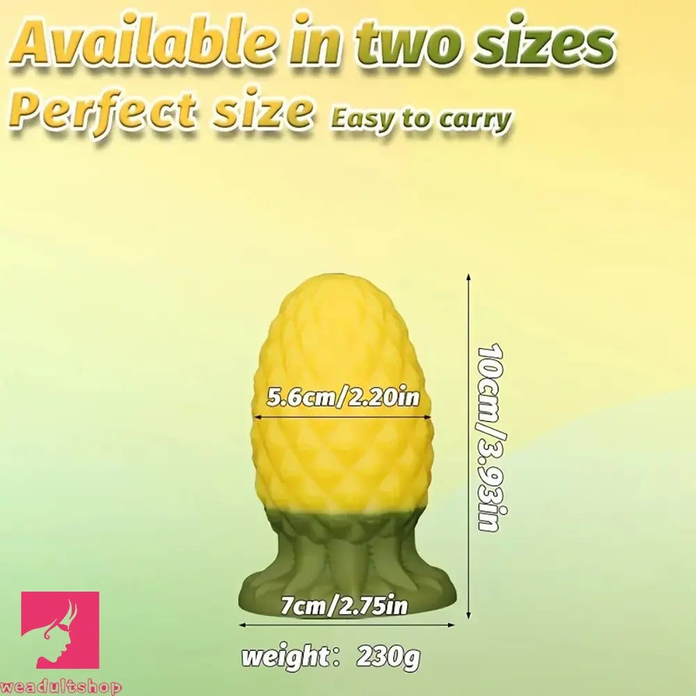 3.93in 5.51in Thick Pineapple Silicone Anal Plug Dildo For Anal Stimulation
