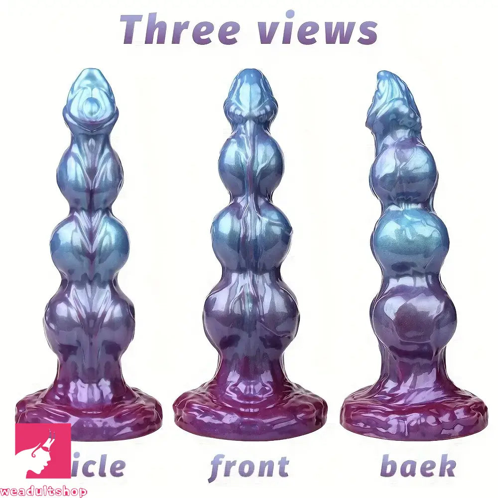 8.38in 10.15in 11.81in Beaded Monster Doggy Egg Fantasy Knot Clitoris Dildo