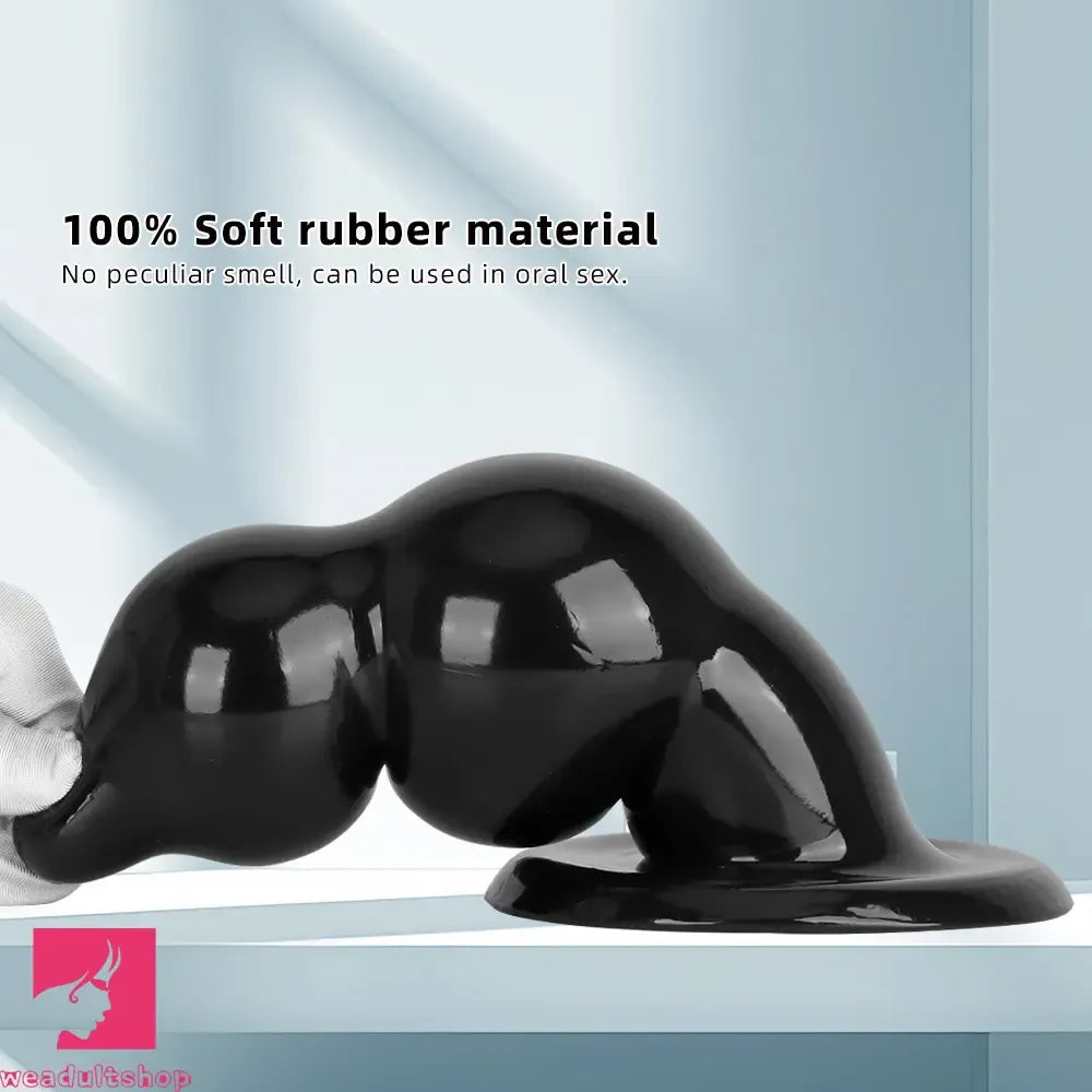 5.11in 9.05in Black Fantasy PVC Big Thick Butt Plug Dildo Cock Stimulator