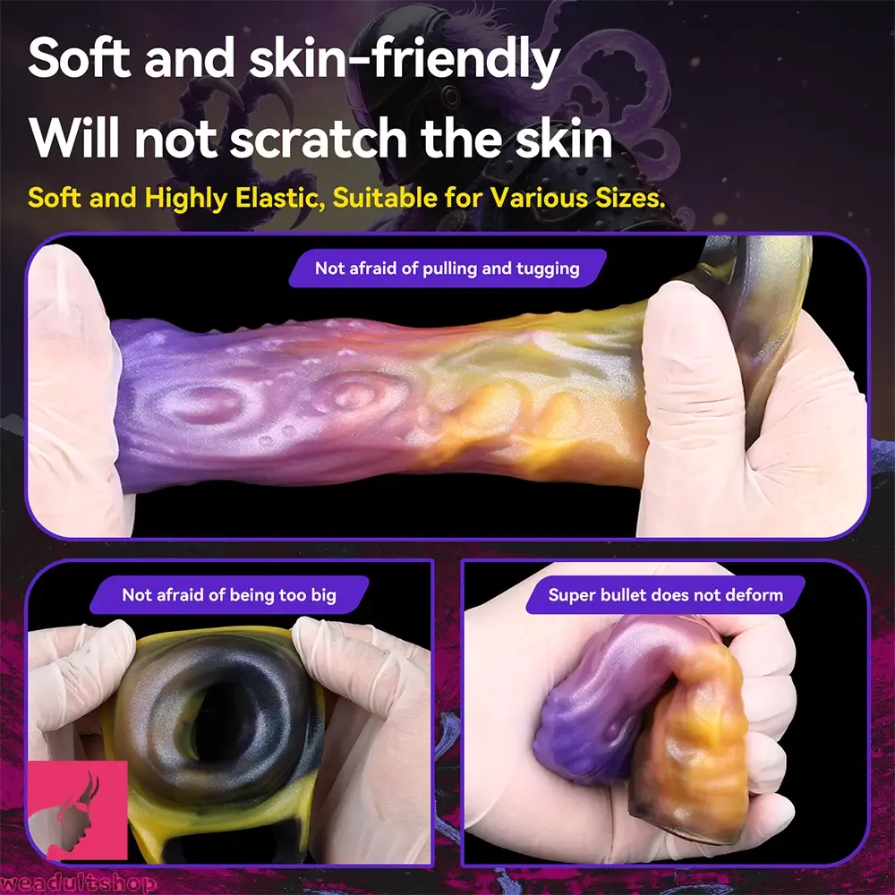 4.84in Grasoth Fantasy Odd Silicone Soft Dildo Sleeve Penis Extender