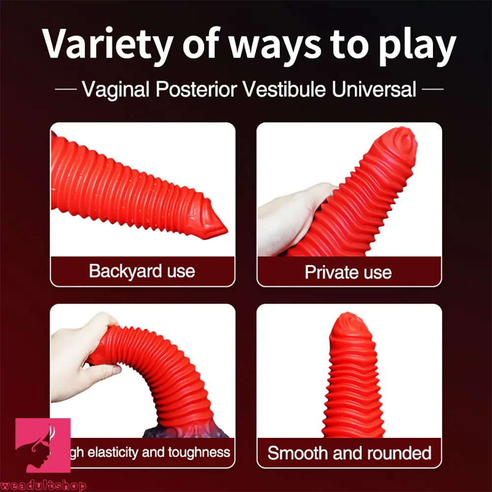 8.66in Fantasy Silicone Soft Big Dildo Female Soft Silicone Anal Odd Dildo