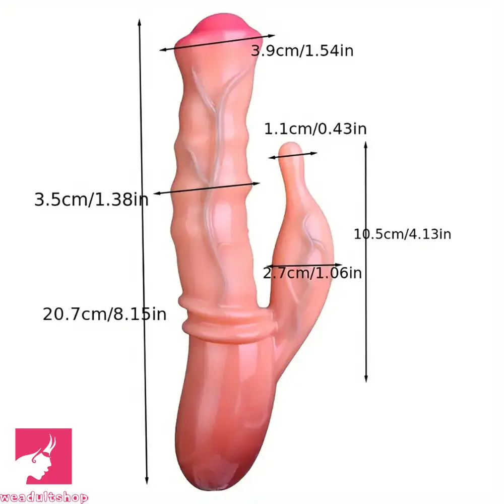 8.15in Double Heads Silicone Soft Fantasy Big Dildo For Prostate