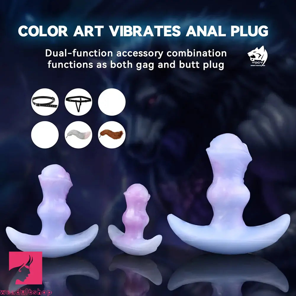 2.95in 3.9in 5.12in Small Sea Jade Anal Knot Silicone Soft Strap on Dildo