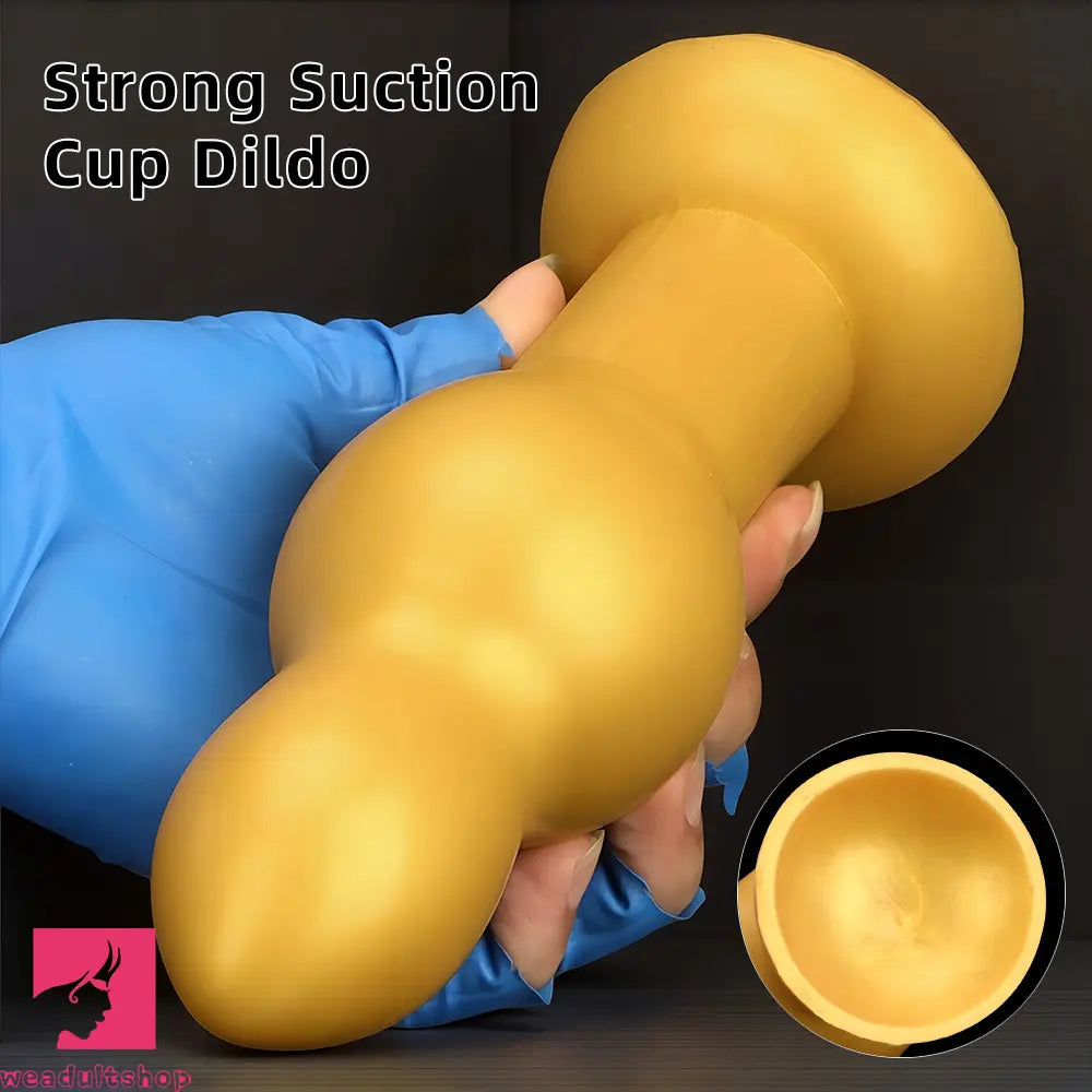 4.53in 5.12in 6.1in 7.48in Silicone Gold Calabash Brothers Alien Anal Dildo