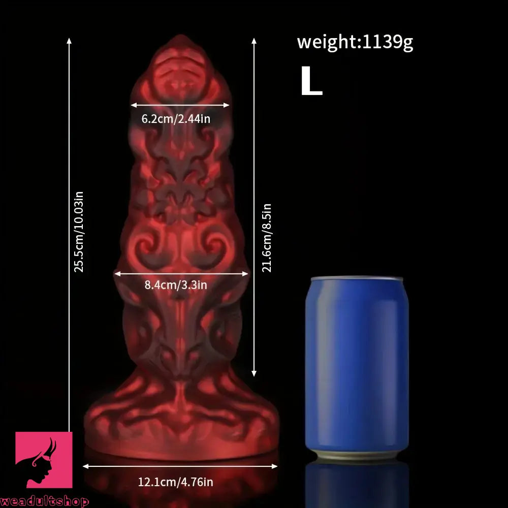 7.71in 8.89in 10.03in High End Dark Red Monster Alien Soft Silicone Dildo