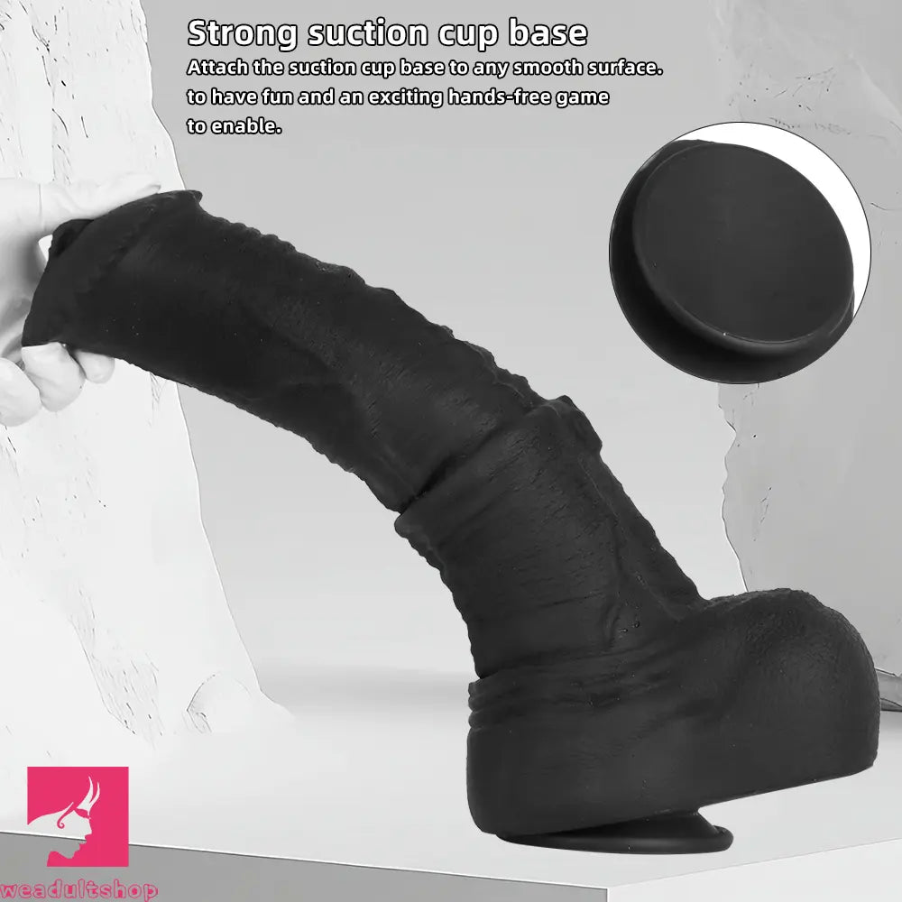 11.41in 13.18in 14.56in Big Long Black Silicone Thick Dildo Indoor Cock Toy