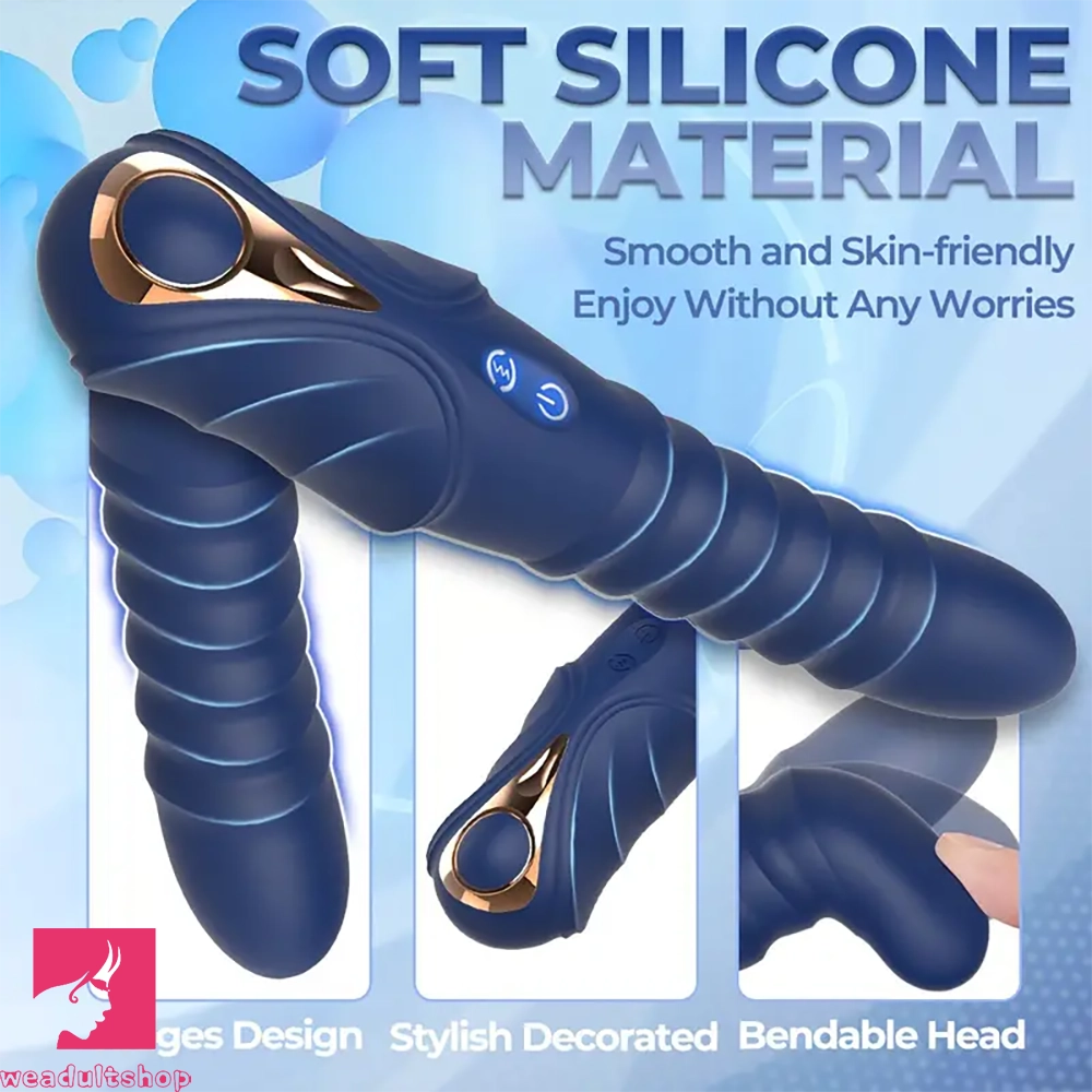 9.05in Thrusting Vibrating Silicone Vibrator Anal Dildo For Vaginal G Spot