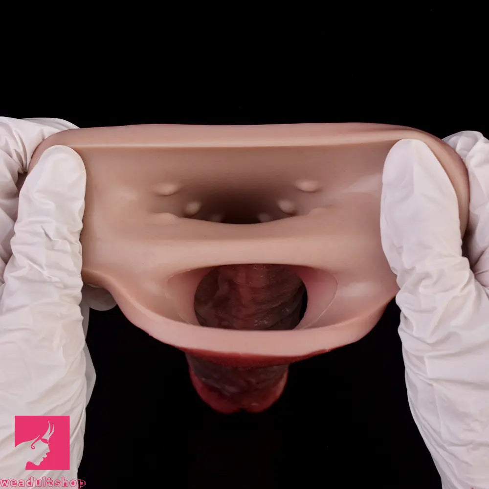 7.4in Vibrating Auto Remote Silicone Hollow Dildo Sleeve Penis Extender