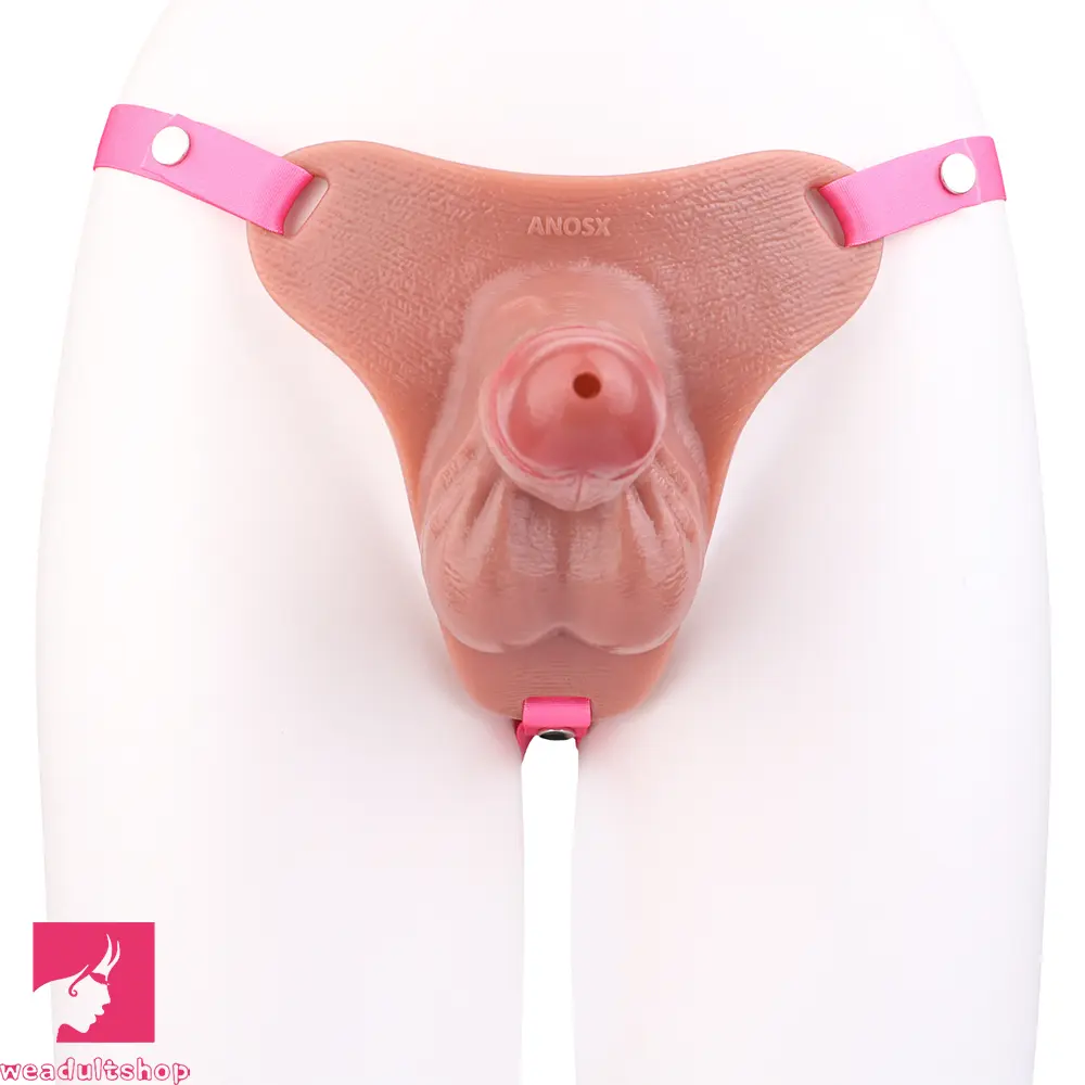 7.48in Strap on Silicone Cock Cage Dildo For Chastity Cock Hollow Dildo