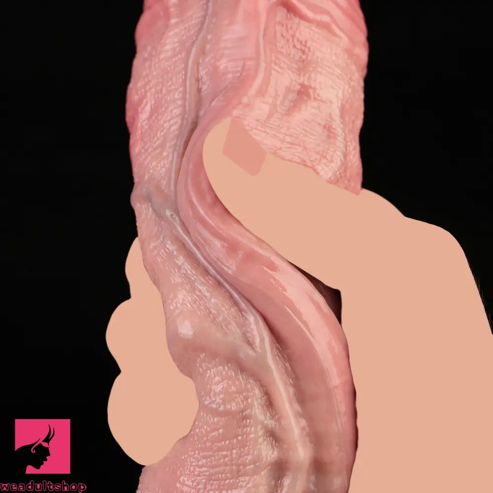9.72in Double-layer Liquid Silicone Skin-like Soft Big Real Dildo For Clit