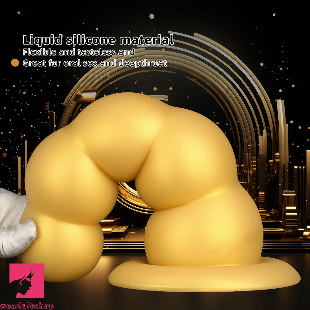 7.08in 9.05in 10.62in Silicone Soft Five-Bead Pull-Bead Butt Plug Cock Dildo
