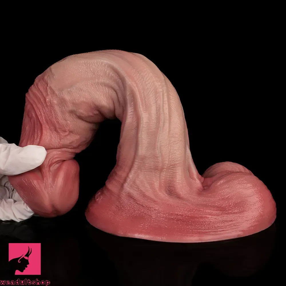 8.86in Double-layer Liquid Silicone Skin-like Soft Dildo Adult Toy Women