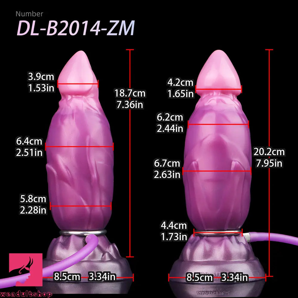 7.08in Fantasy Soft Cock Squeeze Inflatable Alien Penis Dildo For Couples