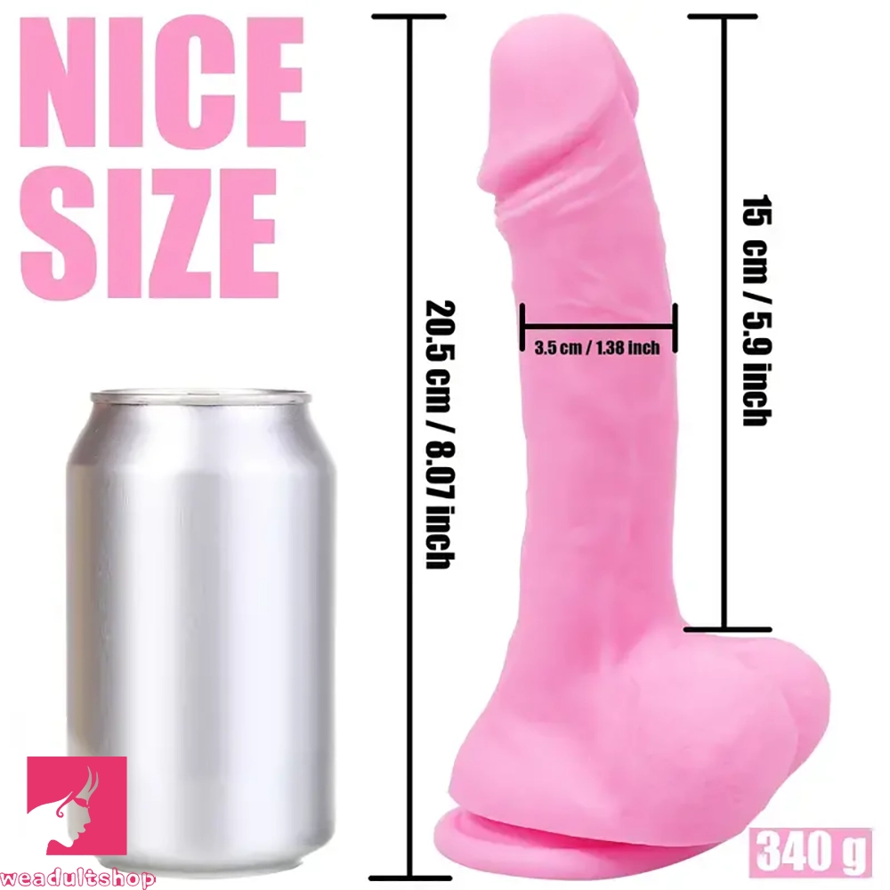 5.7in 8.07in 2pcs Realistic Curved Silicone Dildos For G Spot Clit Sex Toy