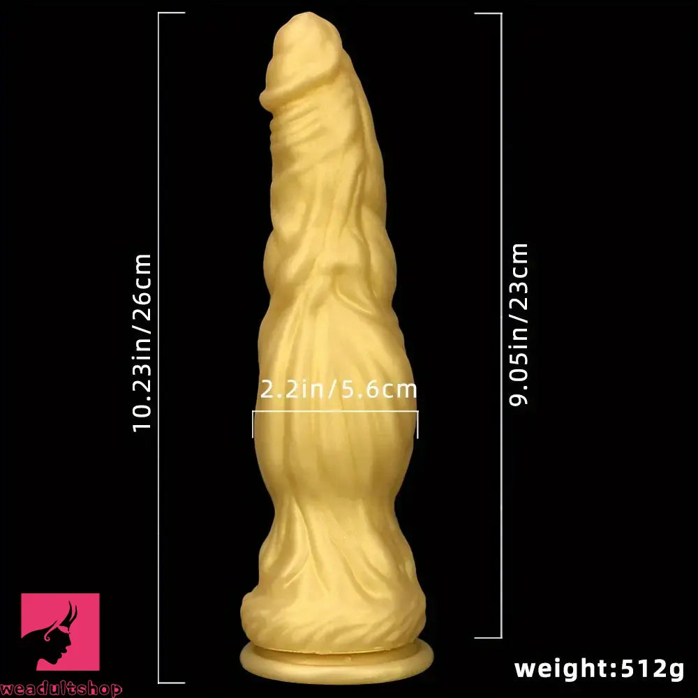 10.23in Golden Silicone Soft Realistic Dildo Adult Male Female Orgasm Sex