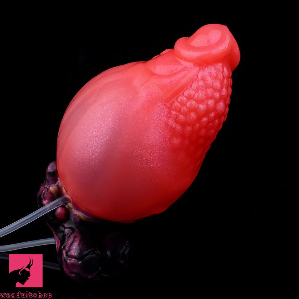 5.12in Fantasy Spiked Silicone Soft Inflatable Spraying Water Dildo For Sex