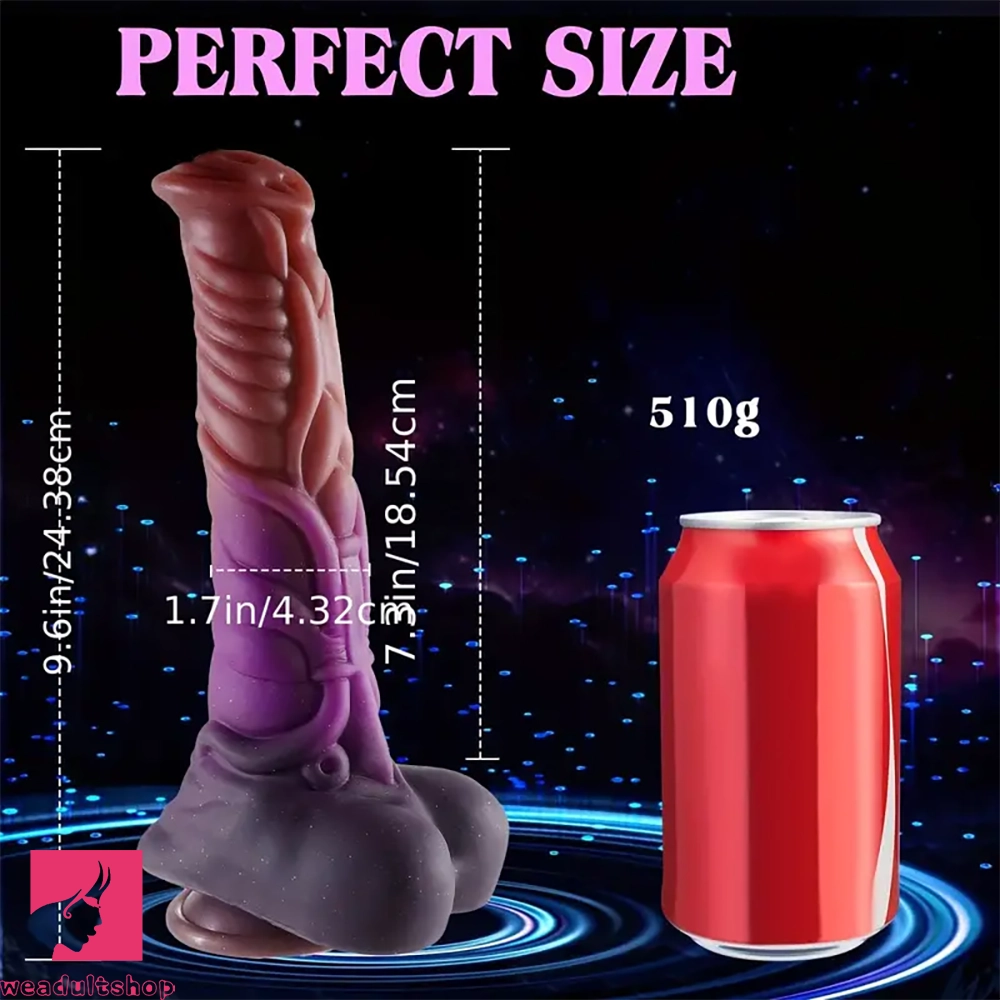 9.6in Realistic Horse Silicone Giant Fantasy Dildo For Anal Clit Stimulation