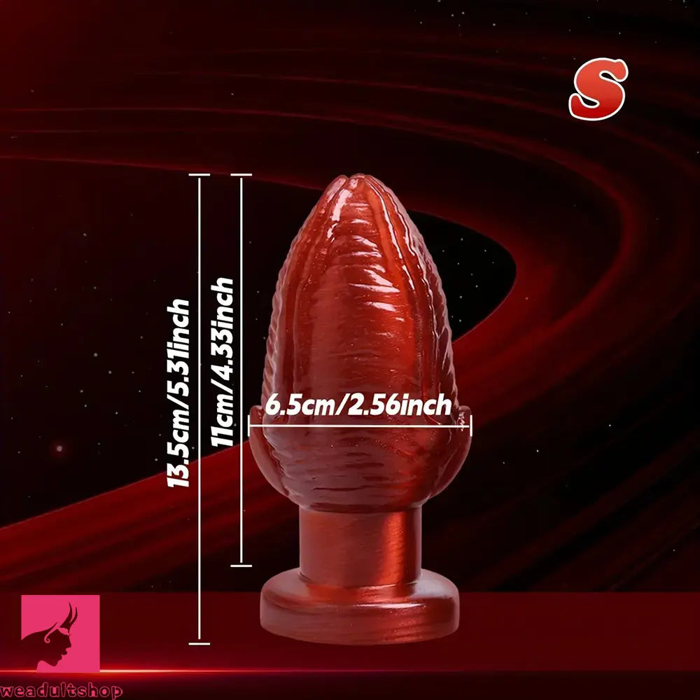 5.31in 6.5in 8.07in Soft Silicone Butt Plug Dildo With Suction Cup For Orgasm