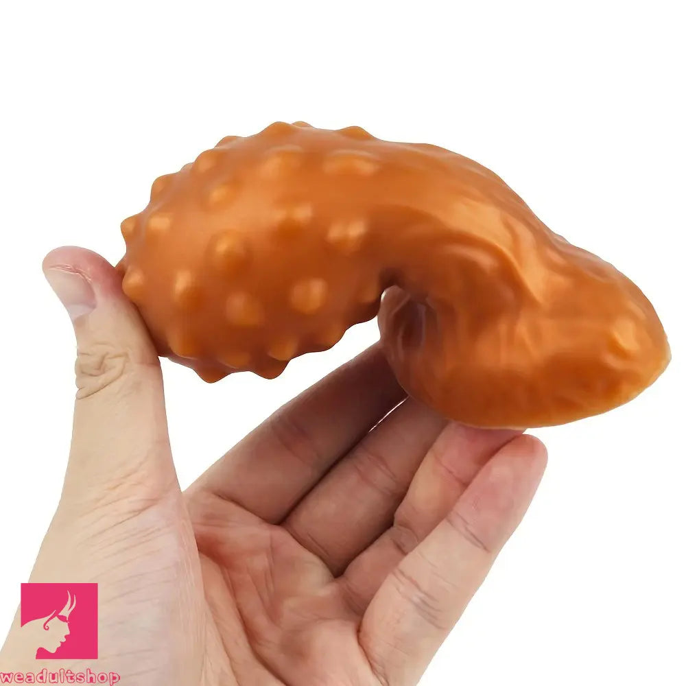 5.12in Spiked Butt Plug Dildo Ultra-Soft Liquid Silicone G-Spot Clit Massager