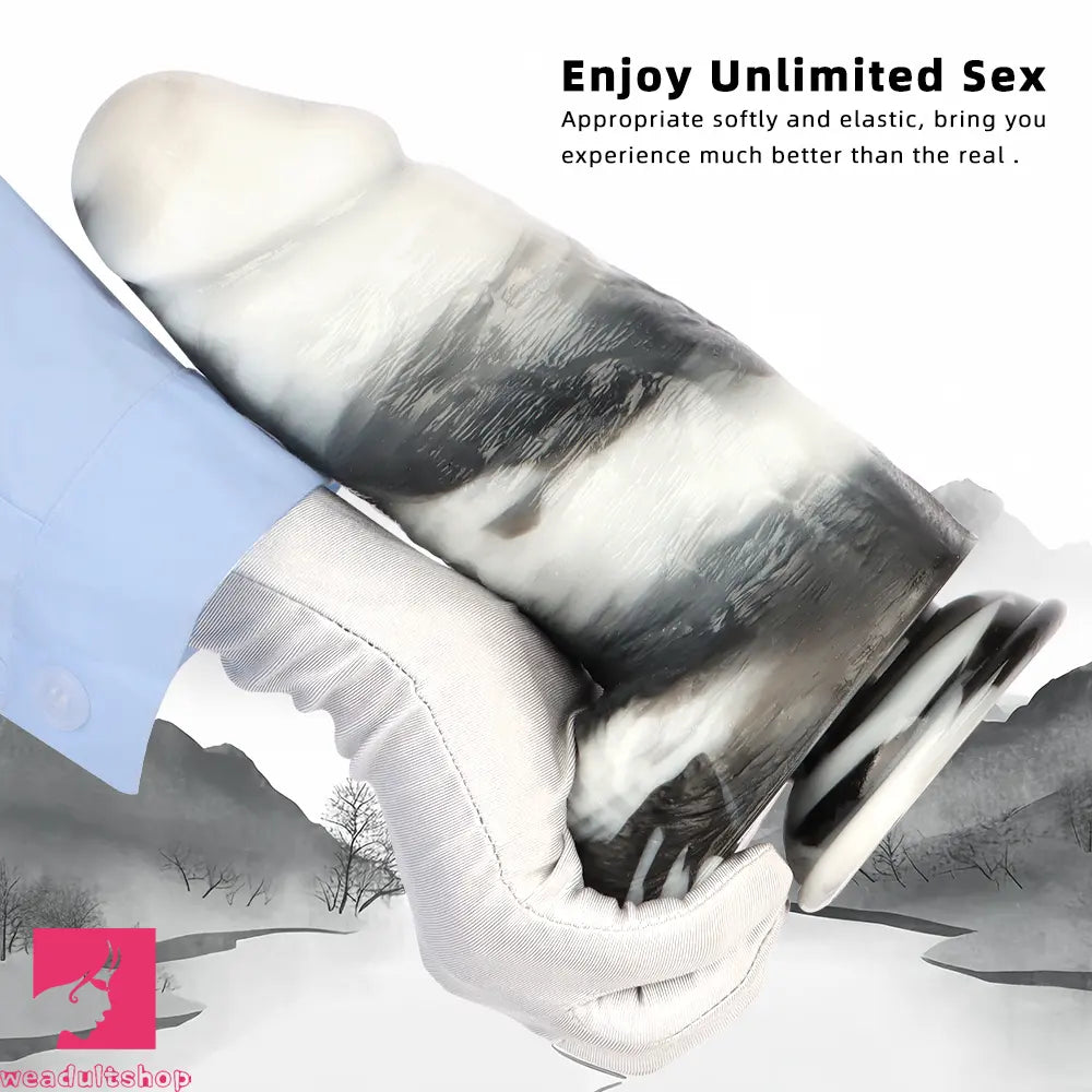 9.84in Thick Wide Dildo PVC Extended Realistic Penis For Clitoris Anal Sex