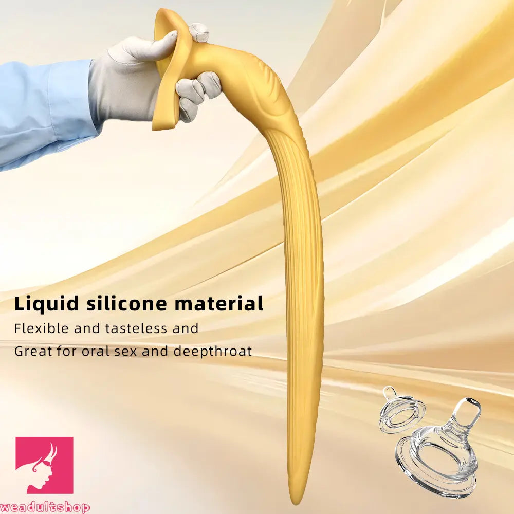 12.2in 16.14in 20.07in Gold Silicone Super Long Anal Dilator Dildo Huge Toy