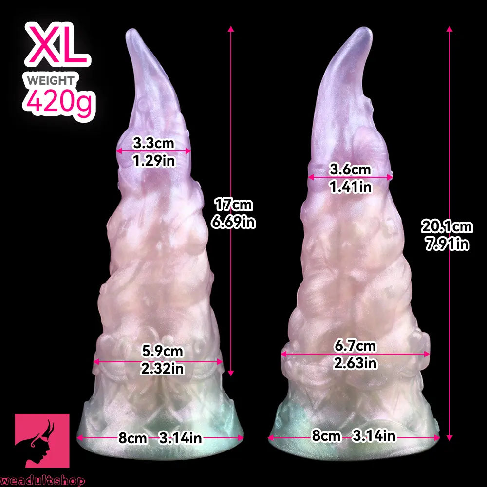 4.56in 4.72in 5.7in 6.81in 7.91in Ice Cream Silicone Fantasy Odd Dildo Pendant