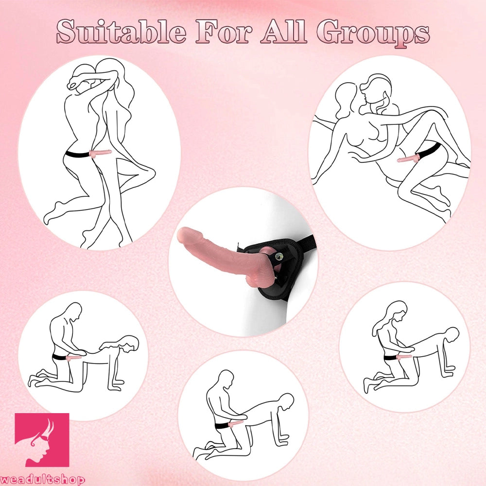 8.07in Strap on Dildo Elegant Lifelike Veins Large Dildo For Women