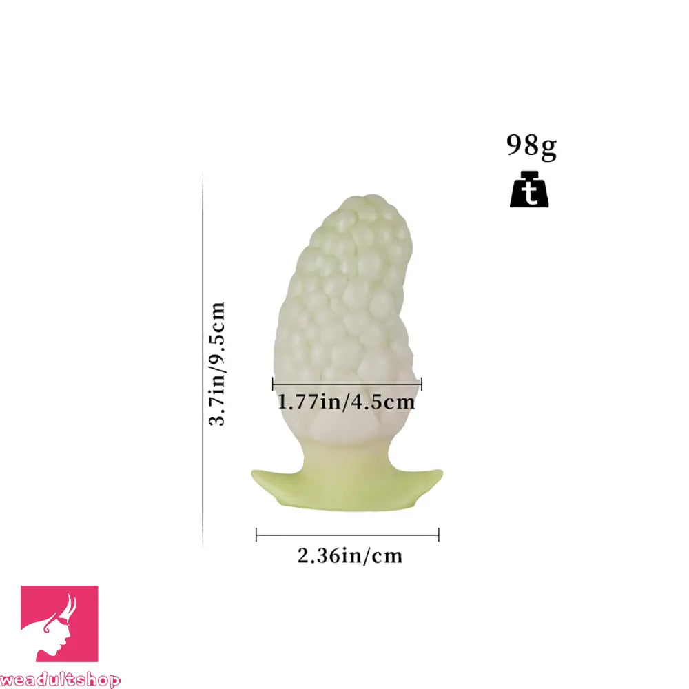 3.7in 5.43in Strawberry Design Small Silicone Soft Butt Plug Anal Dildo
