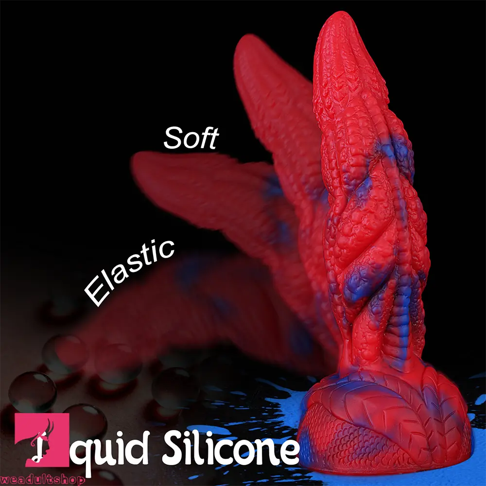 7.87in Spider Skin Liquid Silicone Soft Dildo Adult Pleasure Anal Masturbator