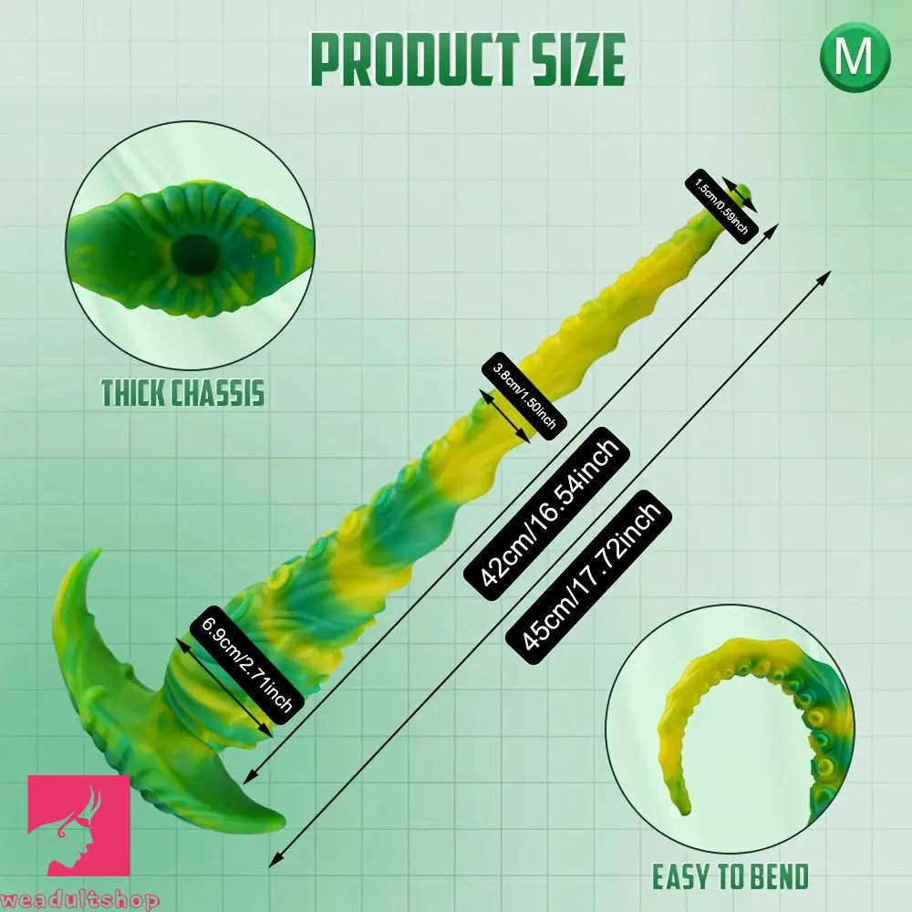 13.78in 17.72in Realistic Long Tentacle Octopus Anal Dildo For G Spot & Clit