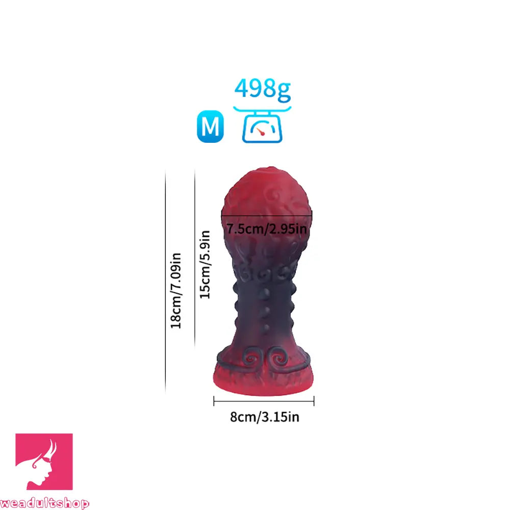5.51in 7.08in 9.05in Spiked Silicone Round Silicone Soft Odd Dildo Anal Plug