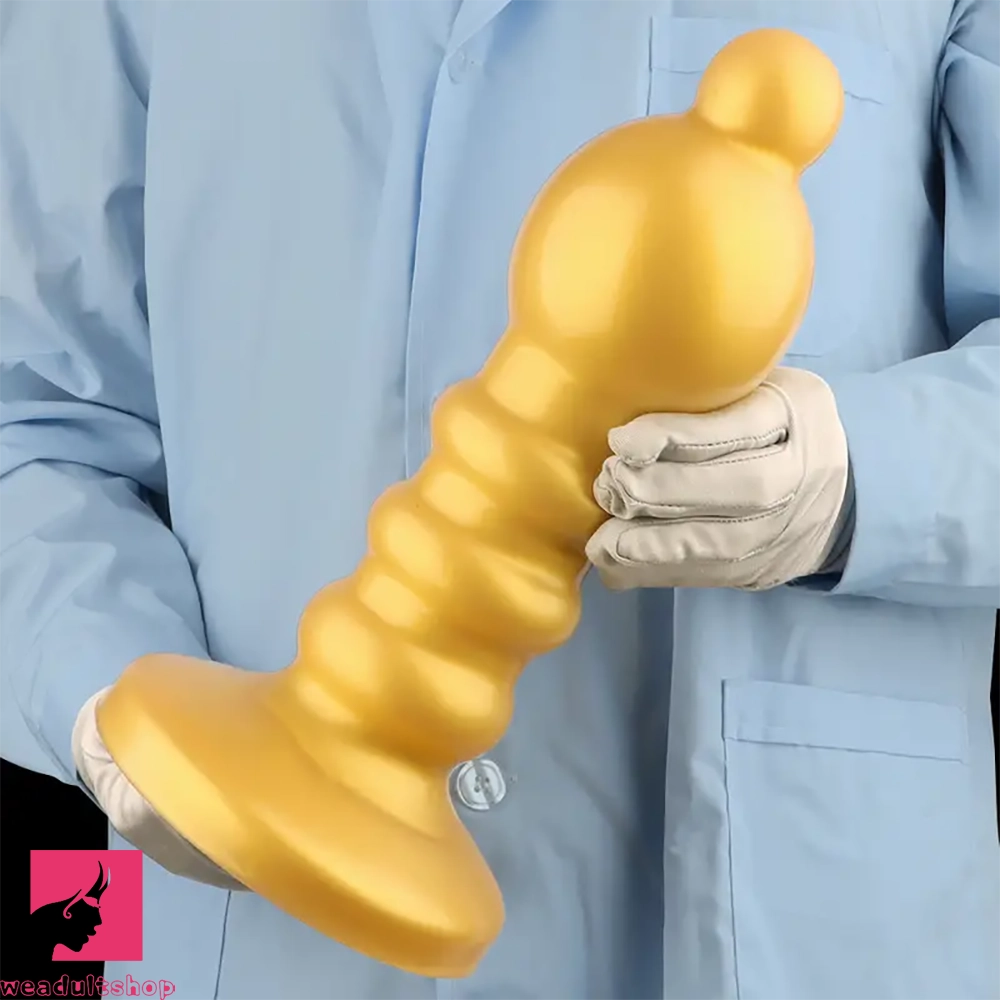 12.6in Huge Anal Beads Liquid Silicone Butt Plug Prostate G Spot Dildo