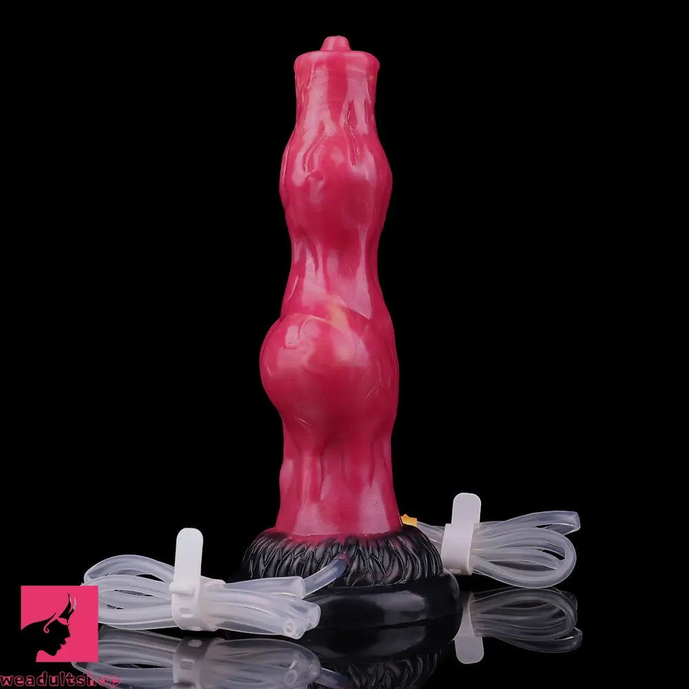 8.11in Dog Knot Silicone Soft Big Ejaculating Dildo G-Spot Stimulato Cock