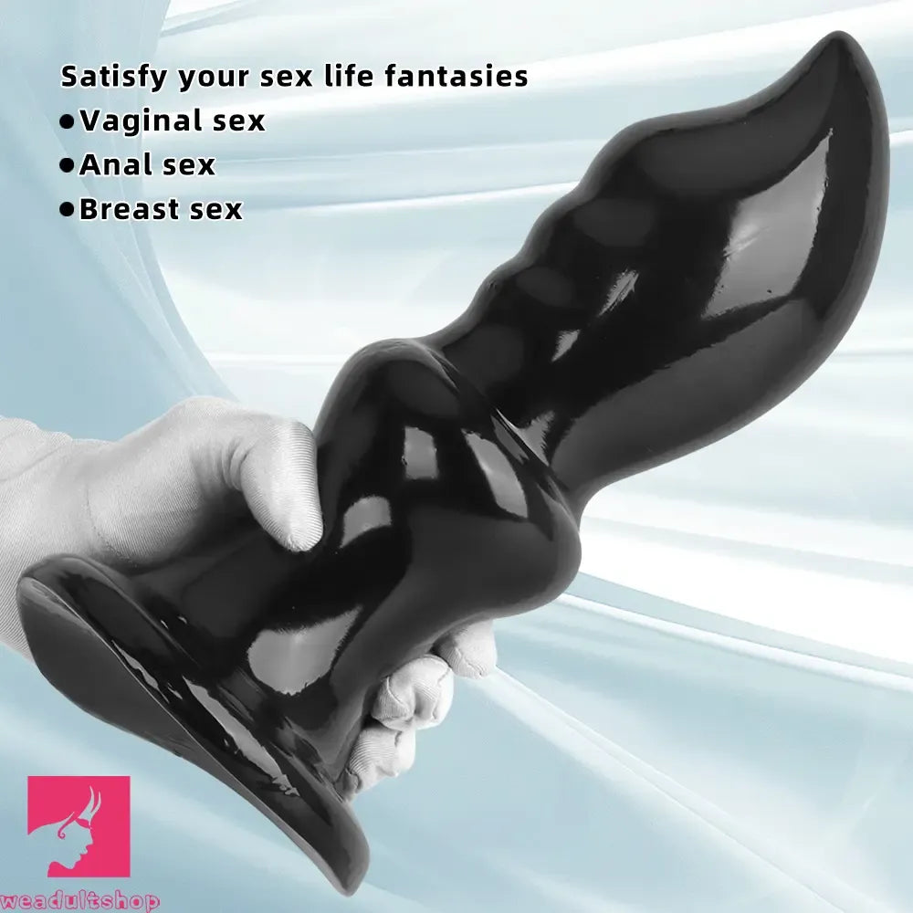 5.7in 8.26in 10.62in Black PVC Sword Large Clit Dilation Training Dildo