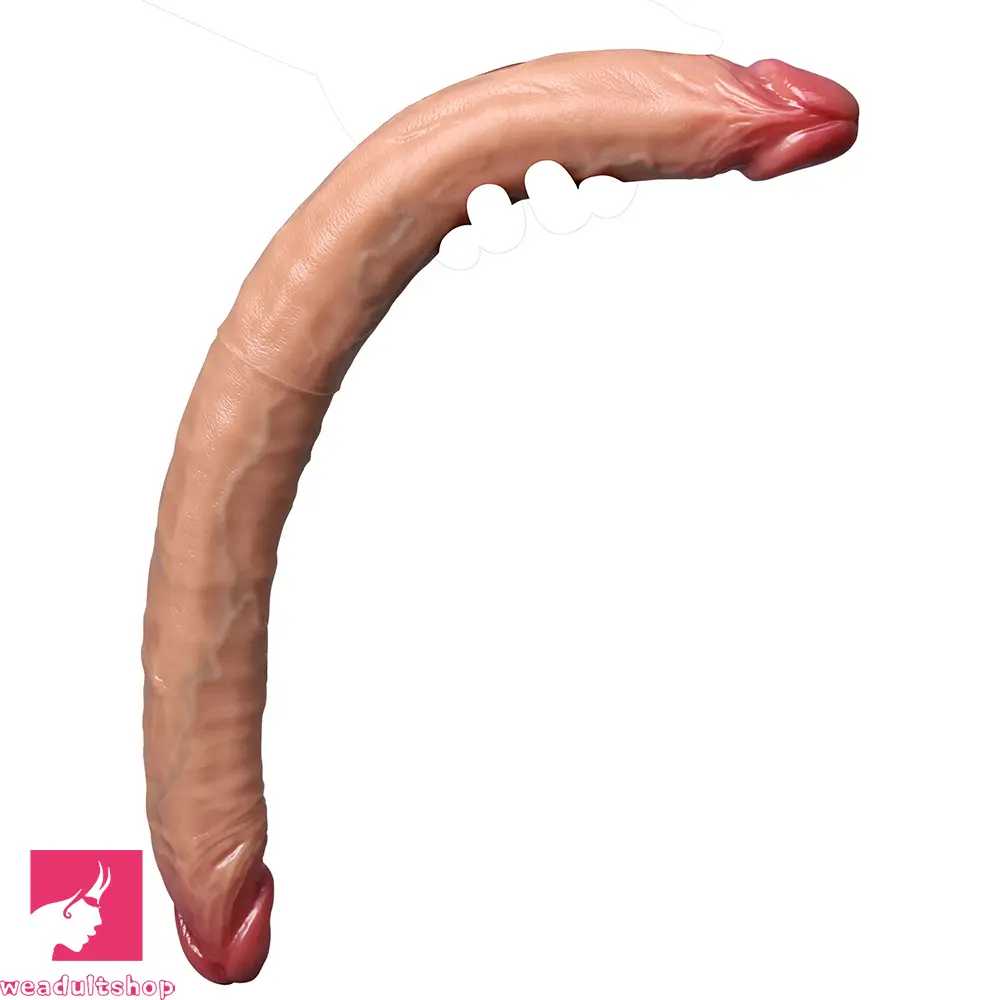 18.3in Dual Sided Dildo Soft Big Silicone Cock For Masturbation Aid