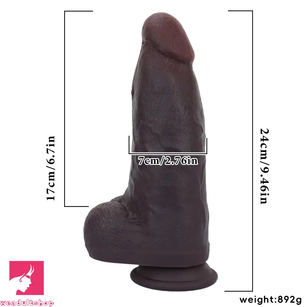 9.46in Silicone Big Soft Lifelike Dildo Realistic Skin-like Comprehensive Cock