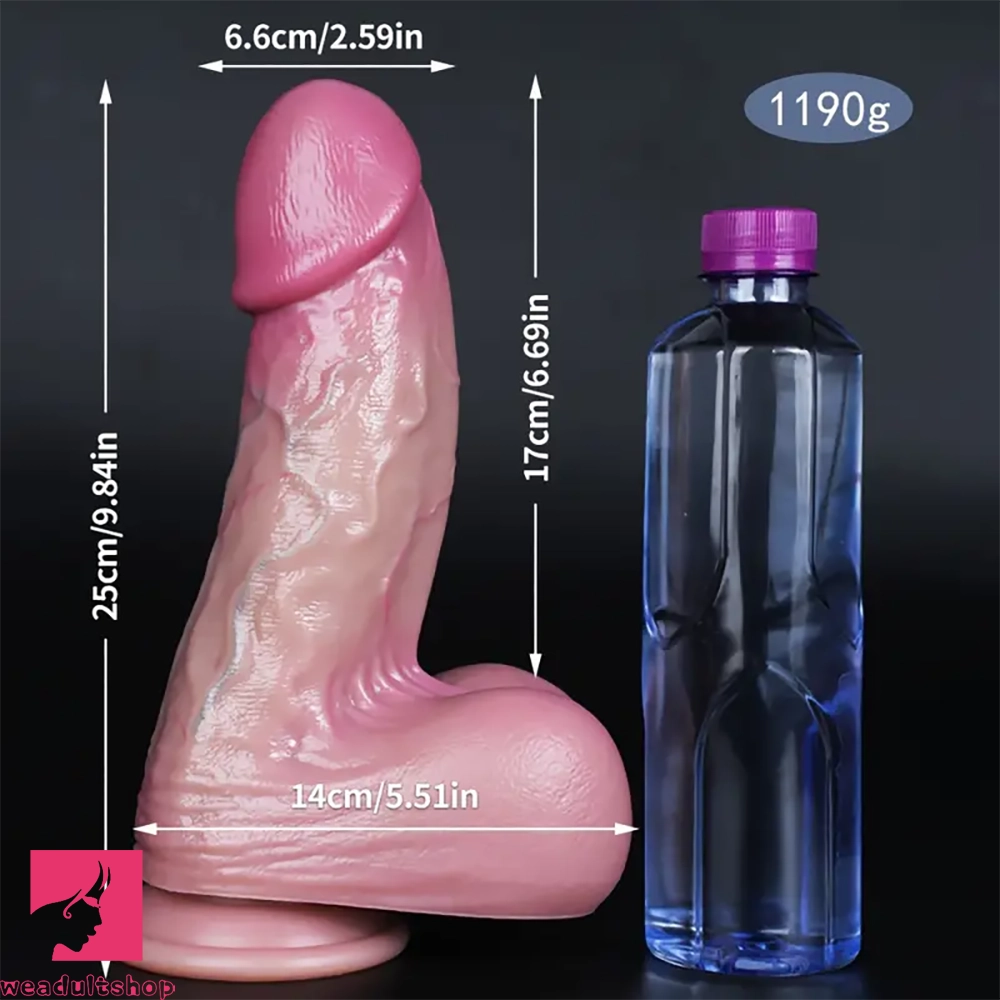 9.84in Realistic Texture Super Large Silicone Adult Novelty Cock Dildo