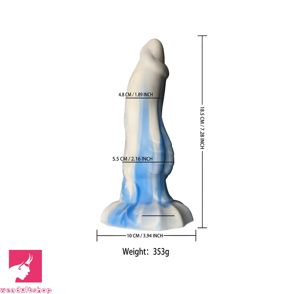 7.28in Dolphin-Shaped Liquid Silicone Soft Dildo For Hands-Free Prostate