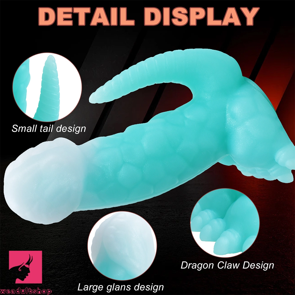 6.29in 8.46in Dinosaur Claw Luminous Dildo For Women Men Sex Prostate